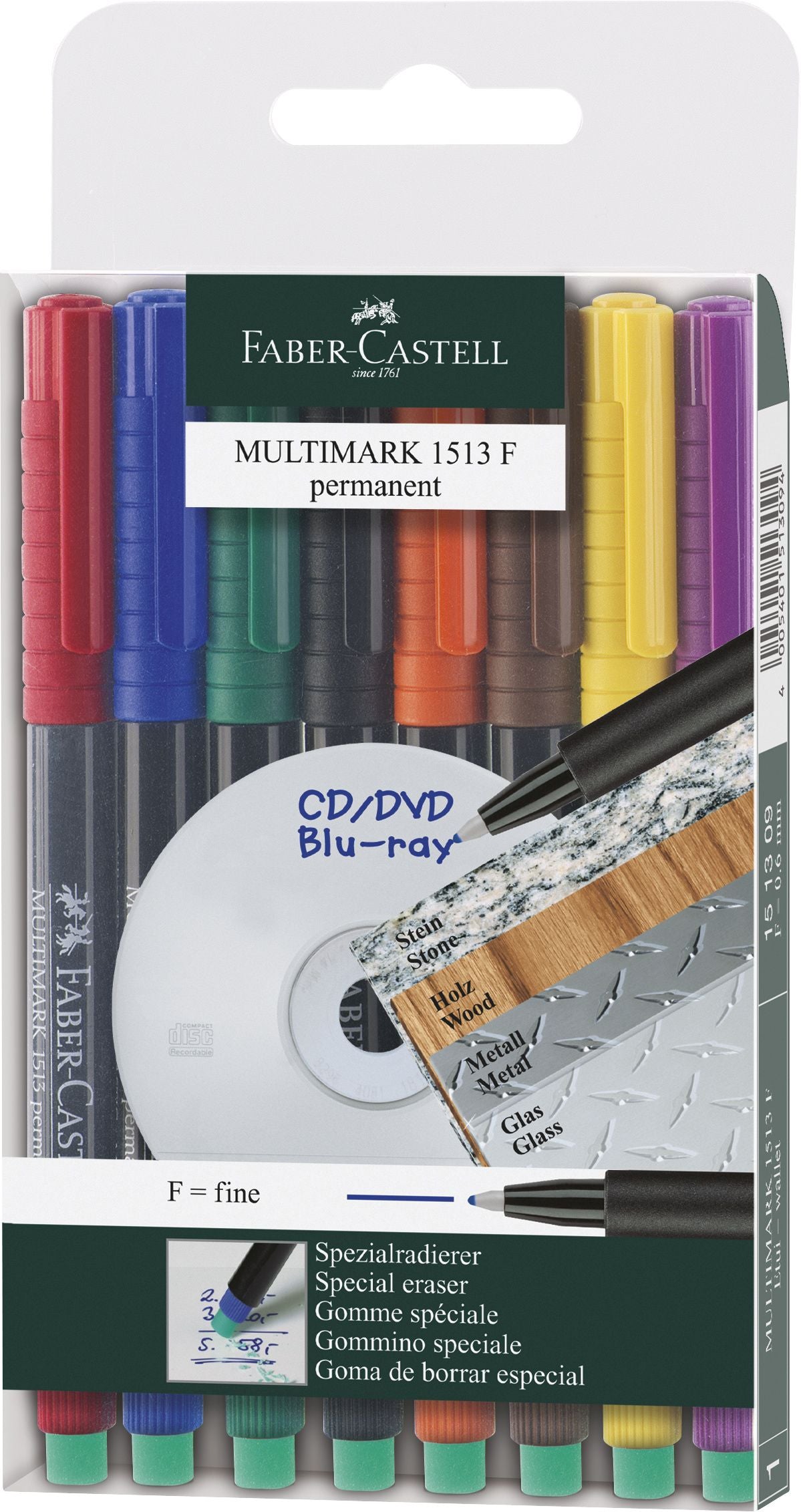 MARKER PERMANENT SET 8 F MULTIMARK FABER-CASTELL MARKER PERMANENT SET 8 F MULTIMARK FABER-CASTELL